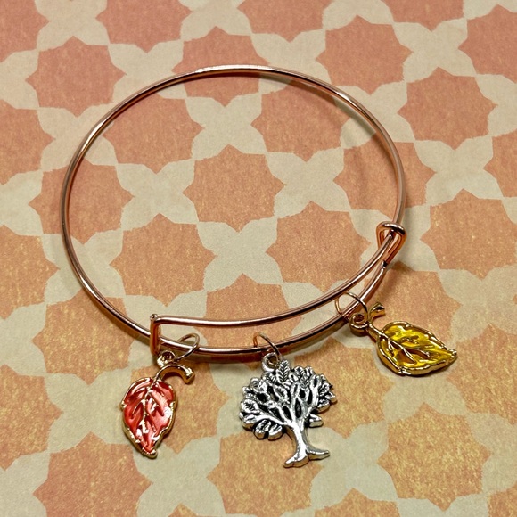 Handmade Fall Bangle Charm Bracelet! - Picture 3 of 5